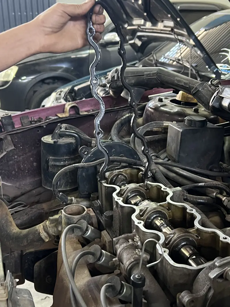 Motor aberto durante o reparo